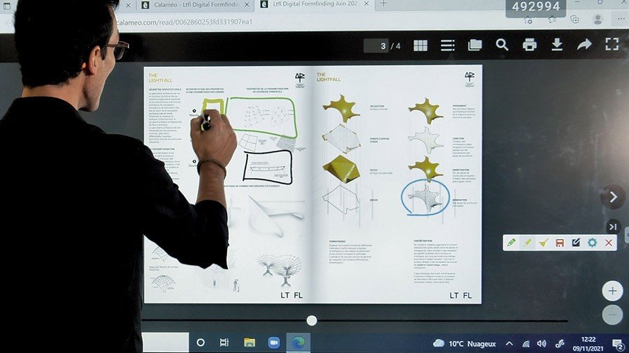 Preparation du diaporama pour l'interaction au tableau blanc interactif